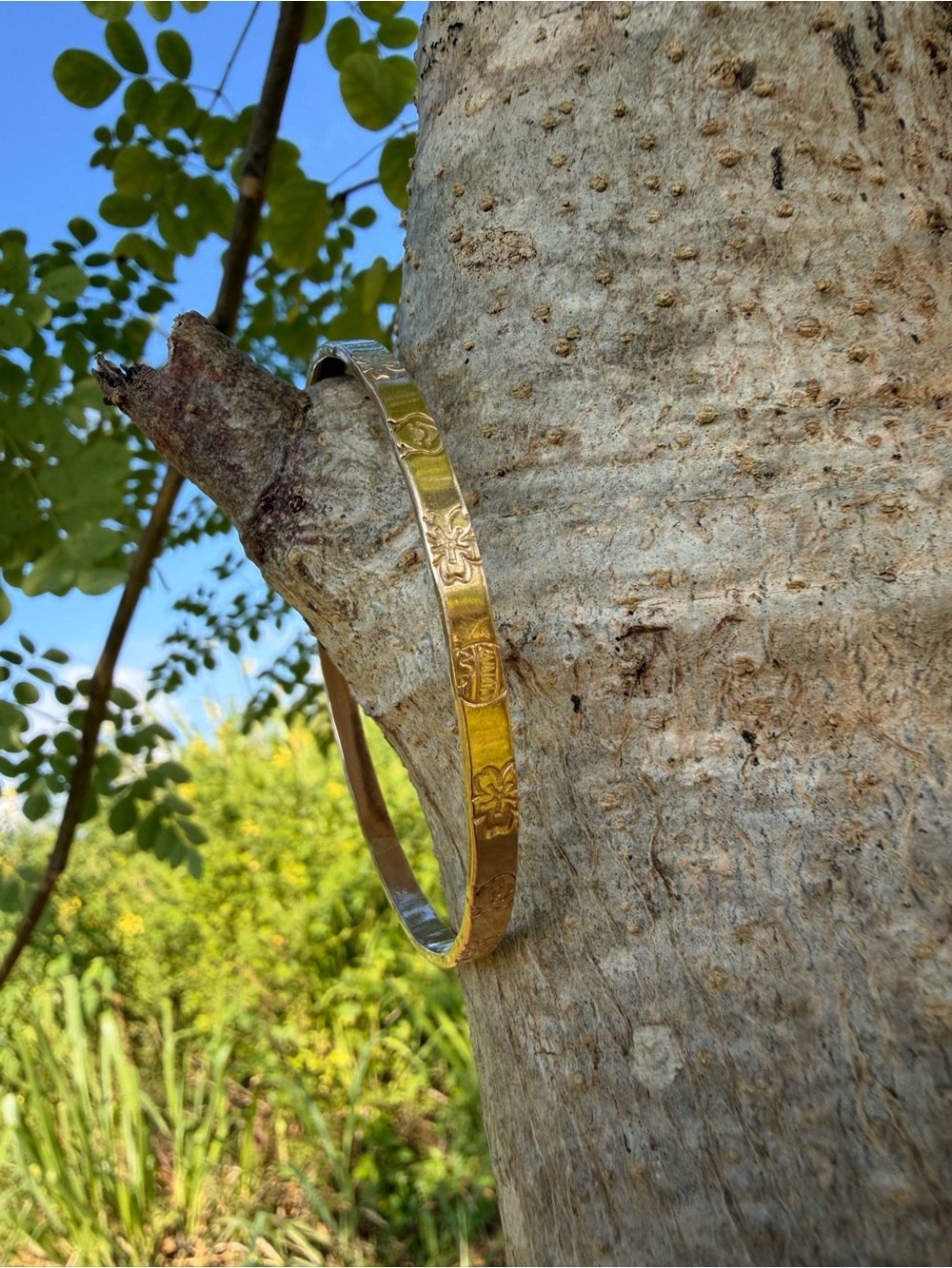 14k Gold-Filled Poor Bear/Honey Pot Sakura Bangle